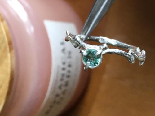 Vtvikov prsten se smaragdem, BS Design Studio, Botanical Garden Collection 